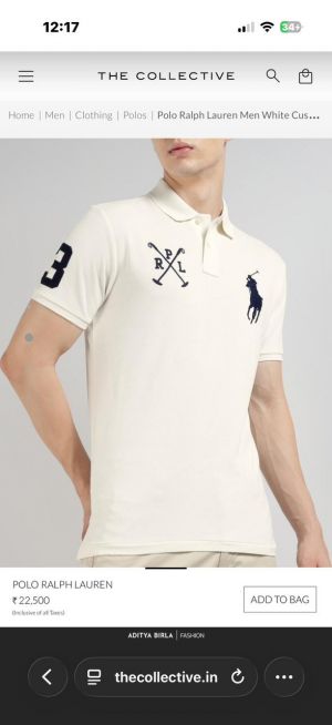 Ralp h Lauren White Premium Cotton Pique fabric Polo Tshirt with Front Design and Embroidered Logo 4095