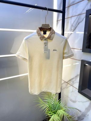 Hugo_Boss White Cream Neck Premium Polo T-shirt F3603-CR1