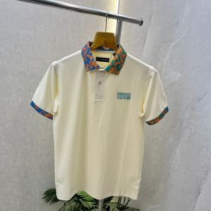 Versac_e Couture Cream Premium Polo Neck Tshirt 533