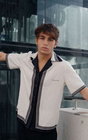 Amir_i printed shirt white