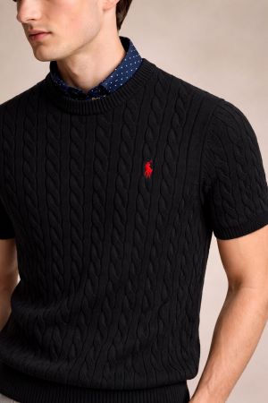 Ralp_h lauren chest logo knitted pullovers Dark Blue 
