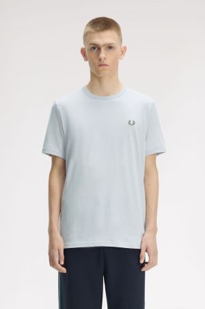Fred Perry Round Neck Sly Blue Premium Tshirt 