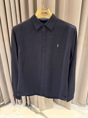 No return All_Saints imported shirt Navy blue 
