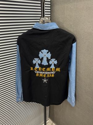 CHROME HEART BLACK 100% IMPORTED FABRIC CURRENT STORE ARTICLE VERY PREMIUM SHIRT 518