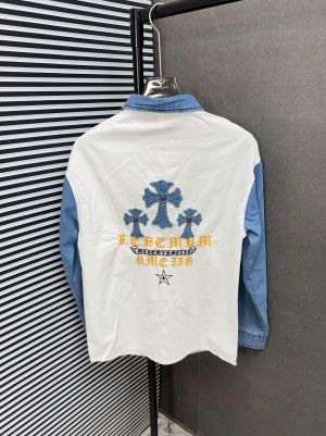 CHROME HEART WHITE 100% IMPORTED FABRIC CURRENT STORE ARTICLE VERY PREMIUM SHIRT 518