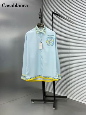 Casablanca Sky Blue Printed Shirt