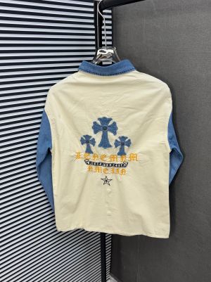 CHROME HEART CREAM 100% IMPORTED FABRIC CURRENT STORE ARTICLE VERY PREMIUM SHIRT 518