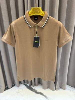 No Return Hugo_Boss Chest Logo Polo T-shirt Coffee 