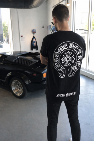 No return Chorme_heart Imported Black Tshirt 