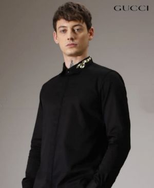 Gucc_i Box Pack Snake Diamond Collar Design Shirt