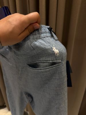 _lauren signature logo trousers sky