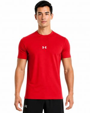 Under Armou_r Round Neck T-shirt Red