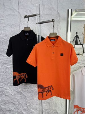 No return Herme_s imported Polo Tshirt Orenge 