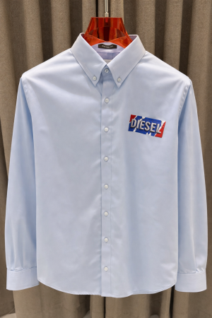 Diese_l Chest Logo Full Sleeves Shirt Sky Blue