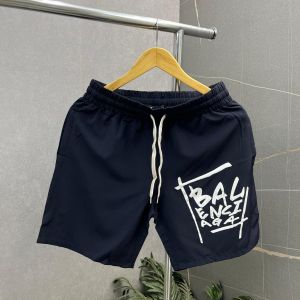 Balenciag_a Navy Blue Premium Shorts 534