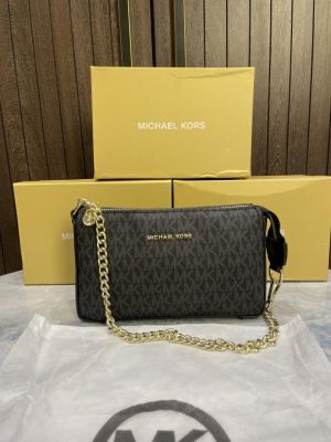 MICHAEL_KORS JET SET MEDIUM SIGNATURE LOGO POCHETTE With Box Fix 819