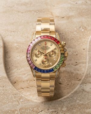Role_x Oyster Perpetual Rainbow Gold-Red Niddle