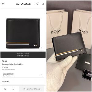Boss signature - stripe detailed 039 wallet with og box and carry bag