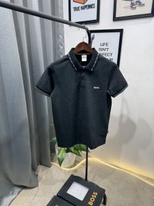 Hugoboss monogram imported box pack tshirt black grey