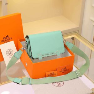 HERME.S GETA CROSSBODY BAG PALLADIUM-PLATED H LOGO WITH OG BOX
