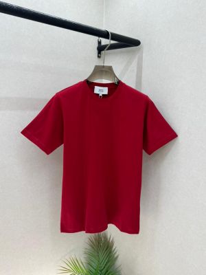 Ami Embroidery Logo Red Premium Round Neck T-shirt F3198-RE