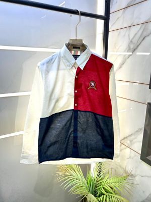 Tommy_Hilfiger White Premium Oxford Lycra Shirts F2933-WH
