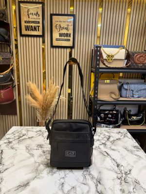 Emporio Arman_i EA7 Signature Tape Logo Crossbody Bag (82011-A) (Black)