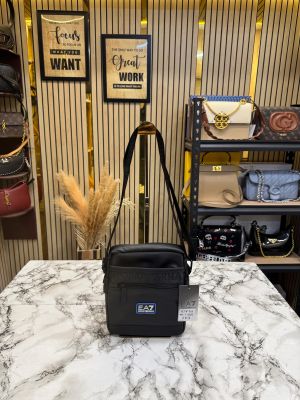 Emporio Arman_i EA7 Signature Tape Logo Crossbody Bag (82011-B) (Black)