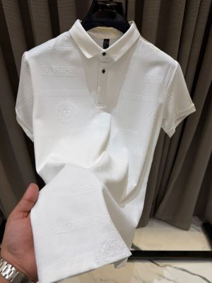 Versace Bandana Full Monogram Polo T-shirt White