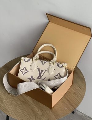 LOUIS_VUITTON_LV_BICOLOR_ONTHEGO_EAST_WEST_WITH_OG_DOUBLE_BOX_PACKING_DUSTBAG_CARDS_TAGS_ETC