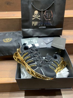 PHILIPP E PLEIN SPORT BLACK GOLD PREMIUM SHOES