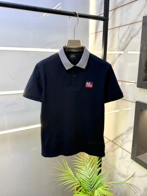 Arman_i Exchange Navy Polo Premium Collar Neck T-shirt F3548-NY