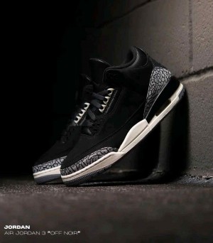 Nikee Air Jordan Retro 3 Off Noir