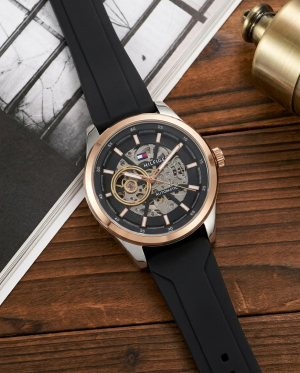 Tommy_hilfiger Automatic Silicon Black-Copper
