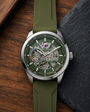 Tommy_hilfiger Automatic Silicon Green-Silver
