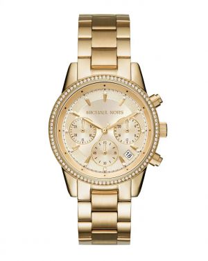 MICHAEL KOR_S RITZ ALL GOLD CHRONOGRAPH WORKING 278 
