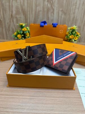 LOUIS_VUITTON_Premium_Belt_&_wallet_Combo_C457
