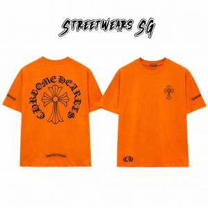CHROME HEART ROUND NECK TSHIRT ORANGE