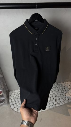 Arman_i Exchange Premium Long Sleeve Polo T-Shirt Black 1072