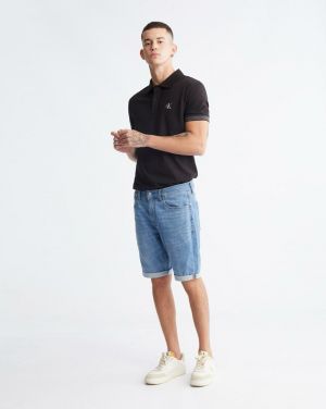 Calvin_Klein Black Imported Collar Neck Premium Polo T-shirt F2652-BL