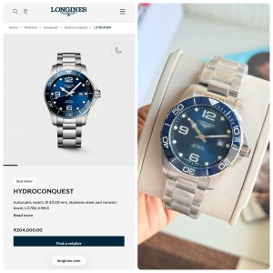 Longine s HydroConquest Stainless Steel Blue Dial blue Ceramic Bezel