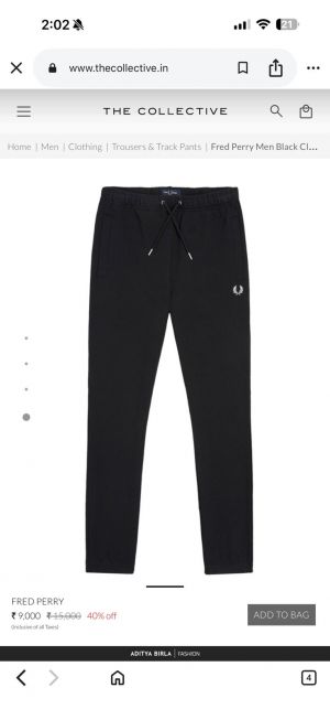 Fred Perry Track Pants Black