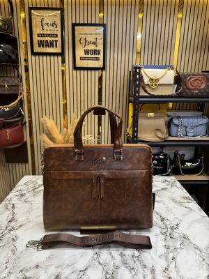 Mont Blanc Heritage Excutive Leather Laptop Bag (8167-1)(Brown)