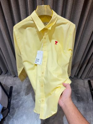 SALE AMI PARIS YELLOW PREMIUM IMPORTED SHIRT
