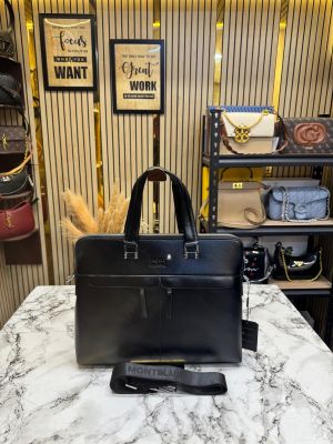 Mont Blanc Heritage Excutive Leather Laptop Bag (8167-1)(Black)