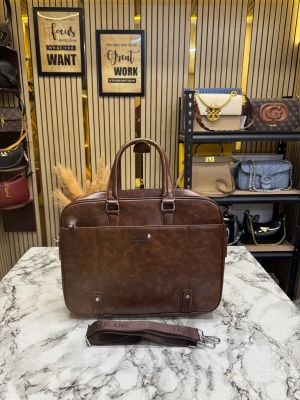 Mont Blanc Vintage Heritage Leather Briefcase With Strap (5508-1)