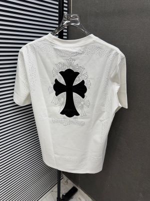 CHROME HEART WHITE 100% IMPORTED FABRIC LATEST STORE ARTICLE VERY PREMIUM ROUND NECK TSHIRT 529