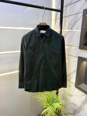Lacost e Olive Embroidery Logo Oxford Lycra Premium Shirts F3037-OL