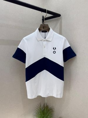 Fred Perry White Polo Premium Collar Neck T-shirt F3638-W2