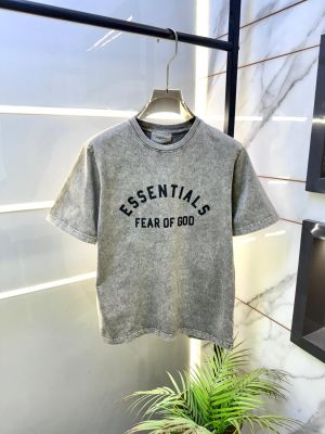 Essential Grey Acid Wash Oversized Premium Round Neck T-shirt F3698-GY